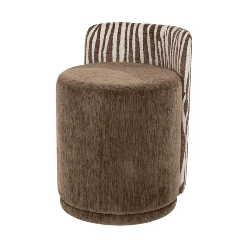 Marque 43x48x63 cm Stoff, Holz & Ijzer brown zebra