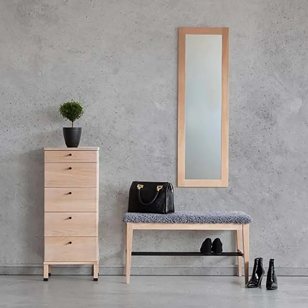 Cora Sideboard Hoch Eiche weiß geölt
