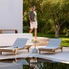 Vista sonnenliege, stapelbar Teak