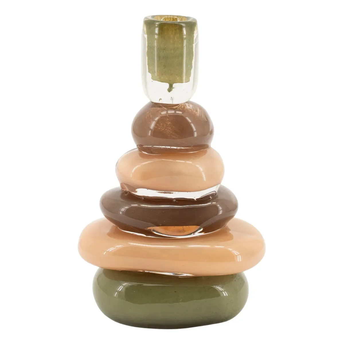 Toras 1 Kerzenhalter 12,5x9,5x25 cm Glas multicolour