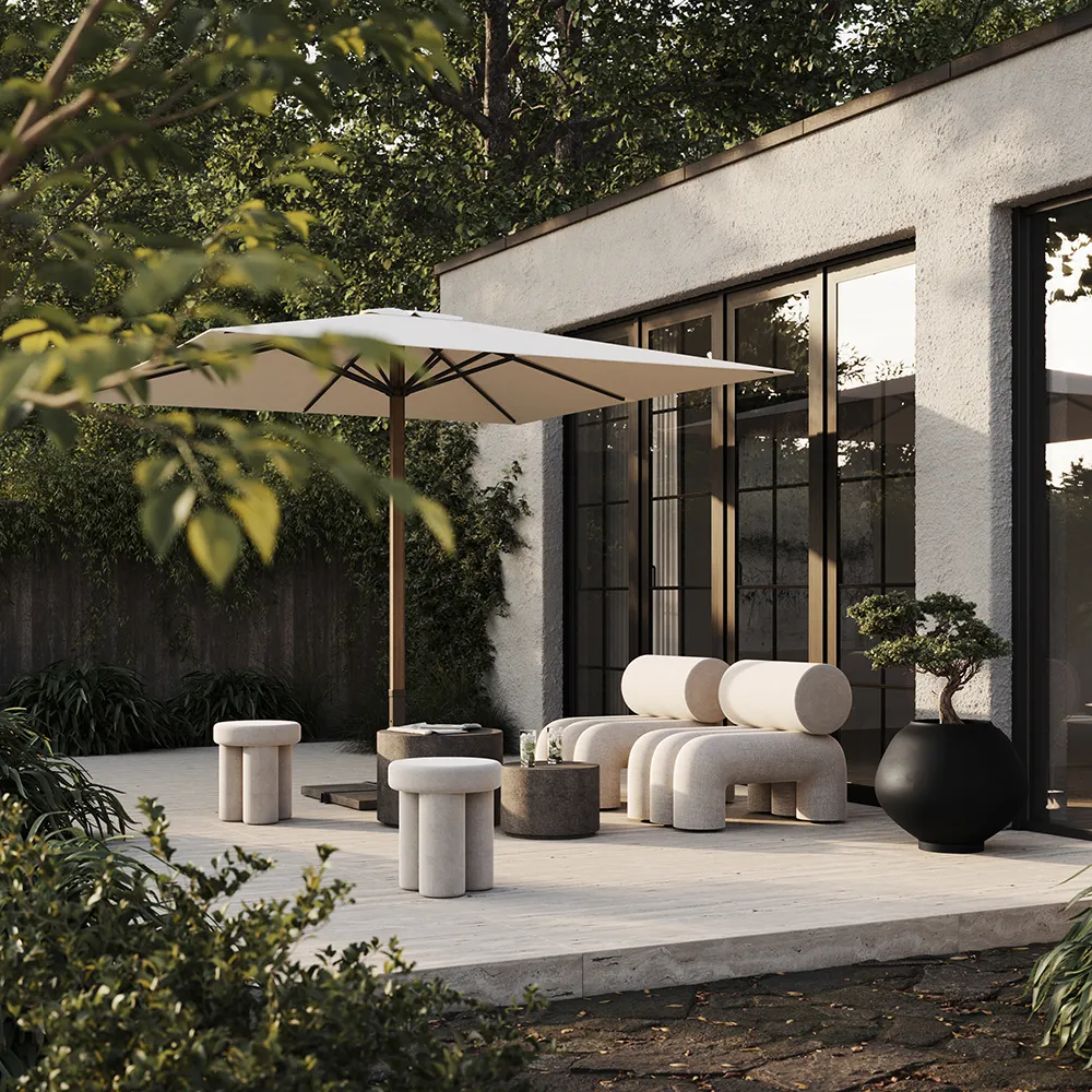 Big Foot Hocker - Warm Ash