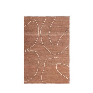 Handgewebter Teppich aus Jute Gesso Terracotta 140x200 cm