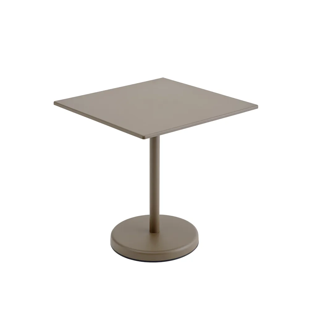 Linear Steel Bistrotisch 70x70 cm Taupe