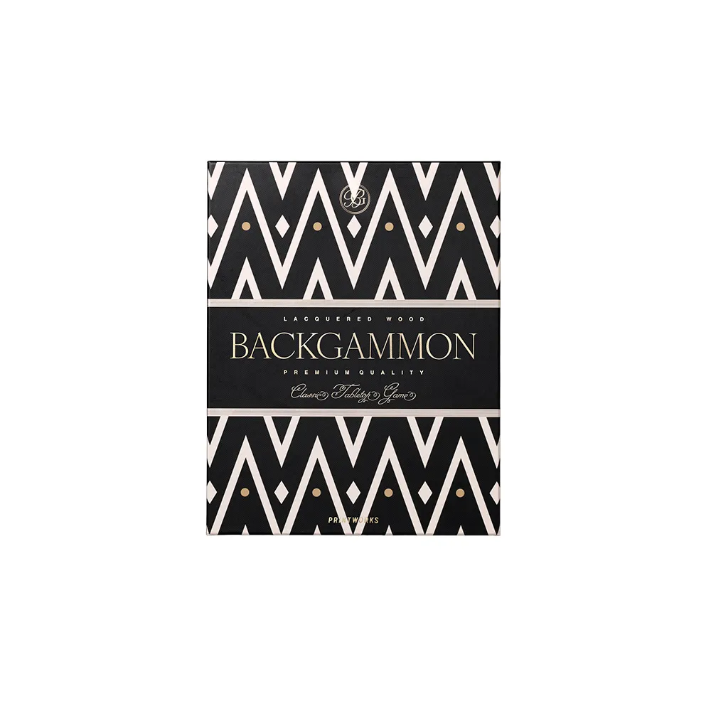 Backgammon Lackiert Black