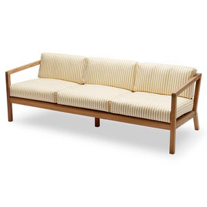 Virkelyst 3 Sitzer Sofa Golden Yellow Stripe Teak