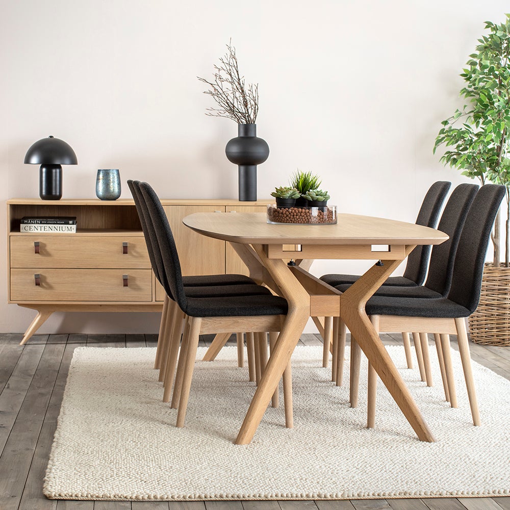 Nordik Esszimmerstuhl grau 2er-Pack