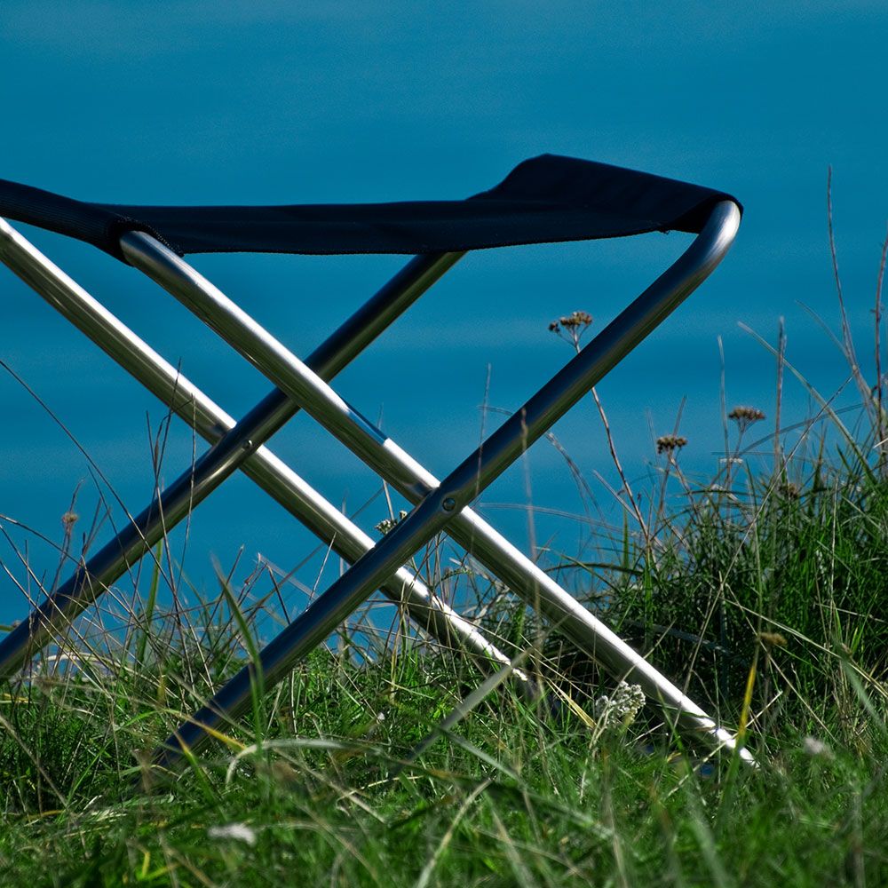 Chico Fußhocker grau Aluminium/Textil