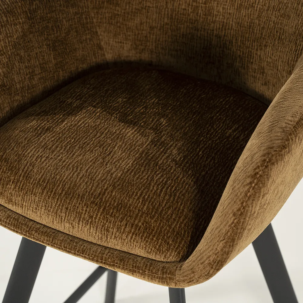 Bliss Barhocker mit Armlehnen - mustard 52x56,5x96,5 cm