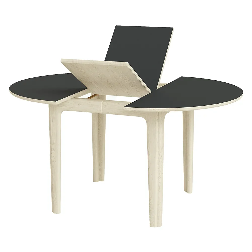 Sm111 Esstisch Eiche Weiß Geölt/Schwarz Nano-Laminat