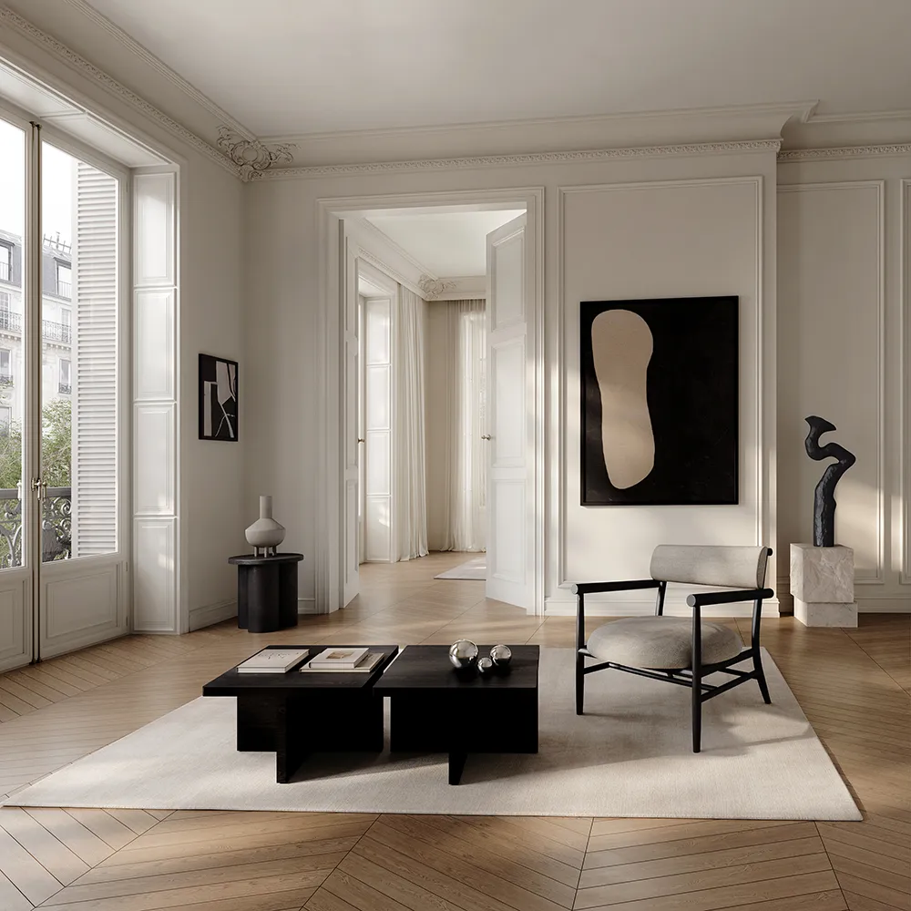 Temple Couchtisch hoch – Limestone