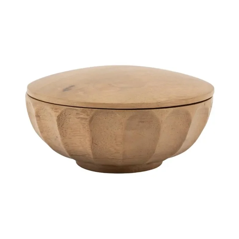 Storage bowl Yori small 13,7x13,7x6,5 cm Mangoholz Braun