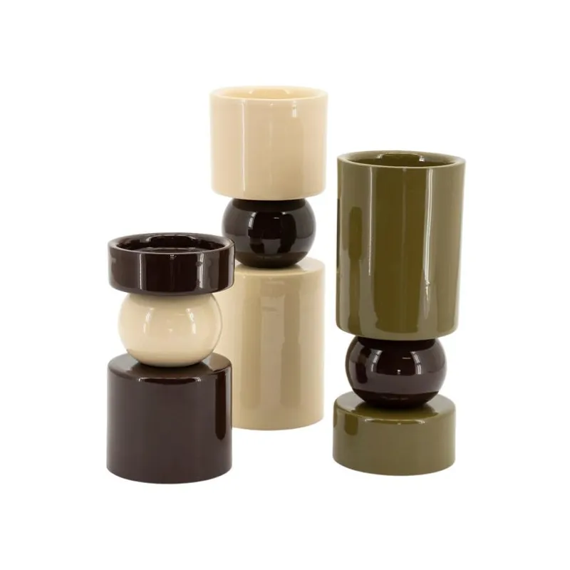 Shapix (set of 3) 9x9x15 cm Eisen Multicolour