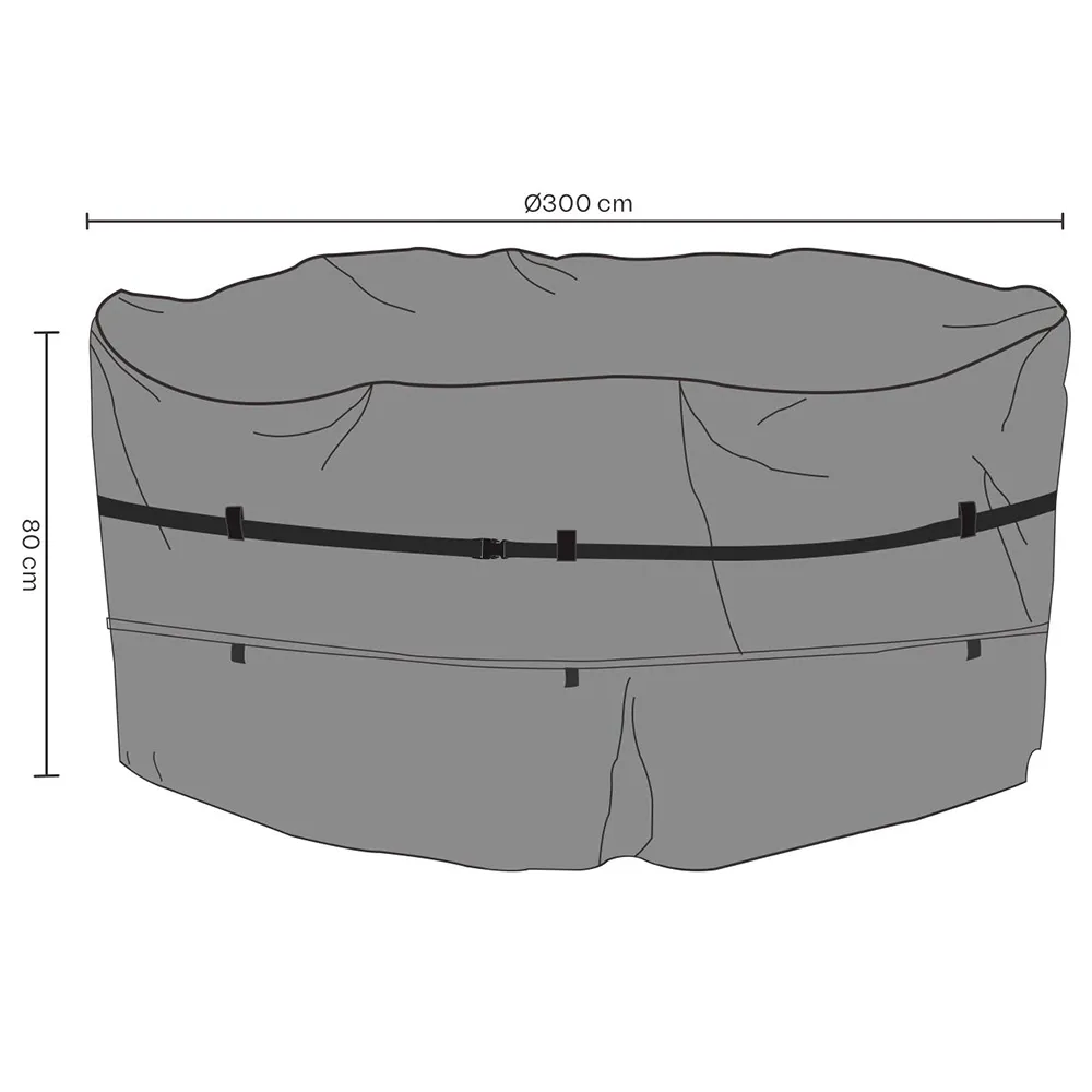 Möbelbezug Esstischgruppe Rund 300x80 cm Premium