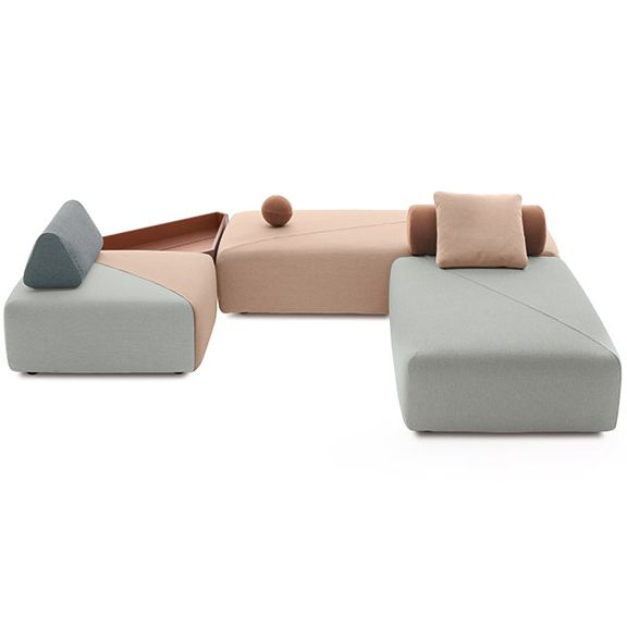 BRIXX Rückenkissen Dreieck 664/twist dunkel türkis 