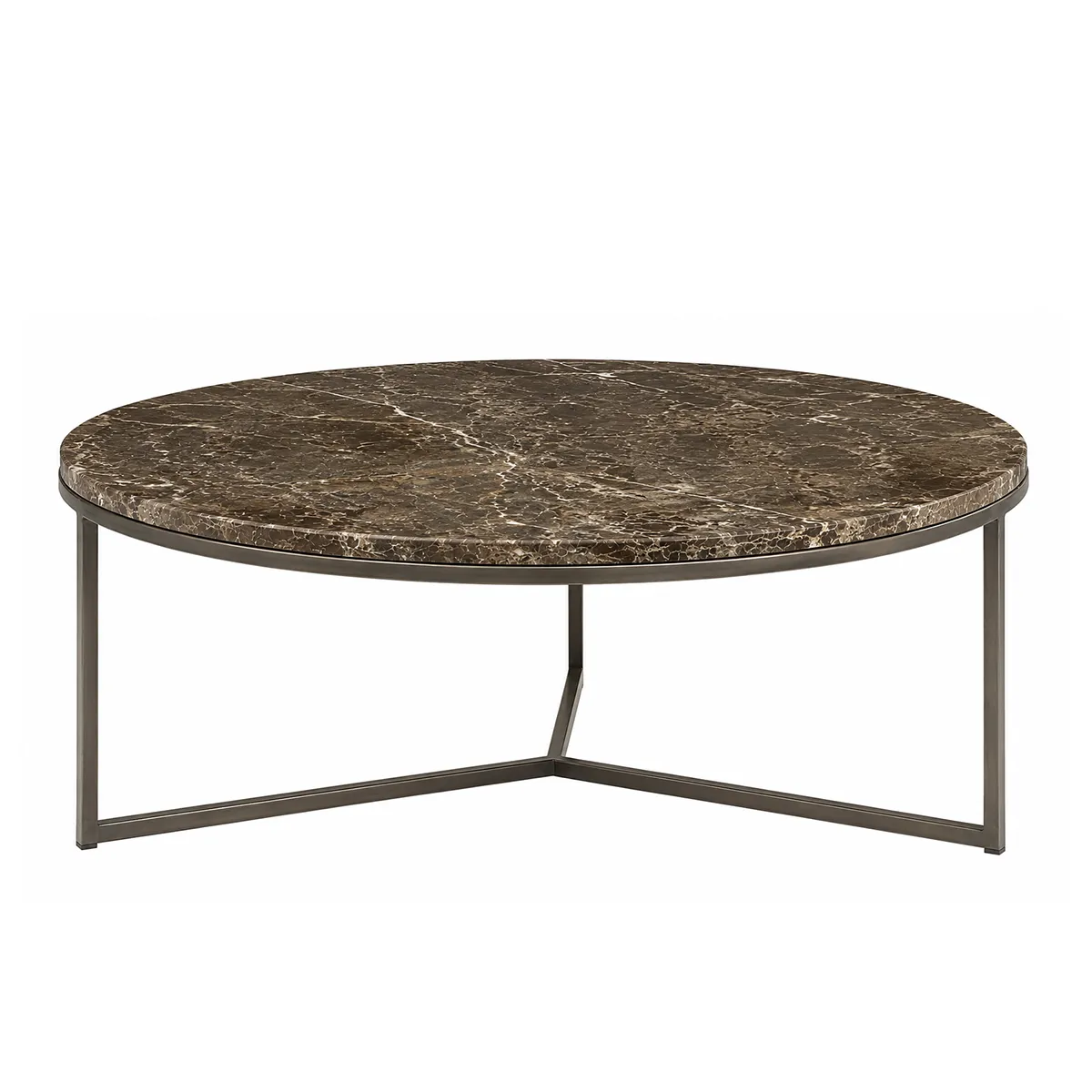 Beistelltisch aus Marmor Cedes Marble Ø 100 cm Ash brown