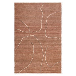 Handgewebter Teppich aus Jute Gesso Terracotta 170x240 cm