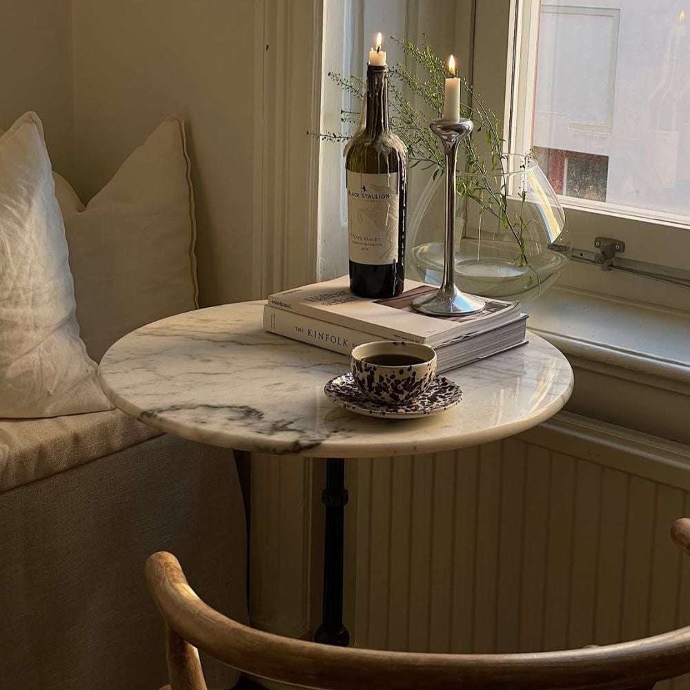 Loire-Marmortisch 60 weiß