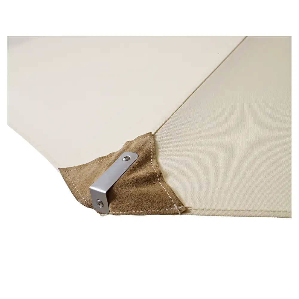 Balkon Sonnenschirm 180 cm weiß/teak