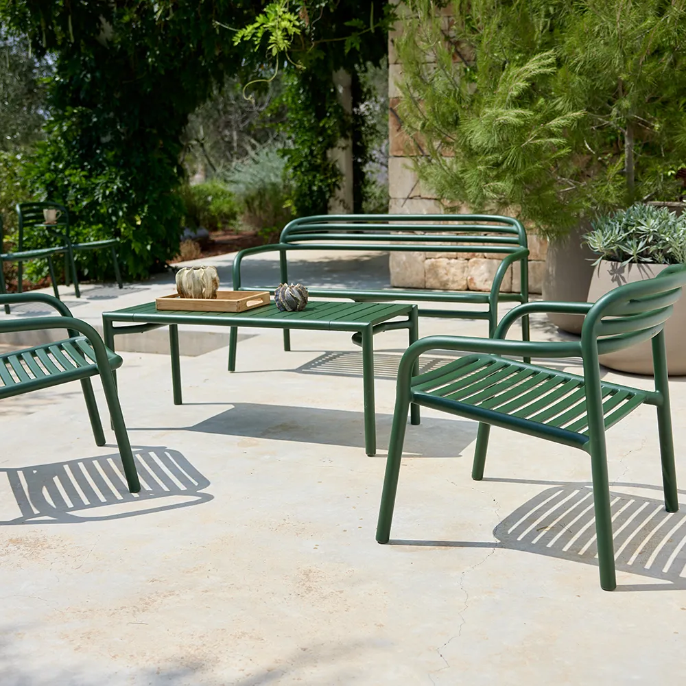 Bliss couchtisch/bank Dark green, aluminium