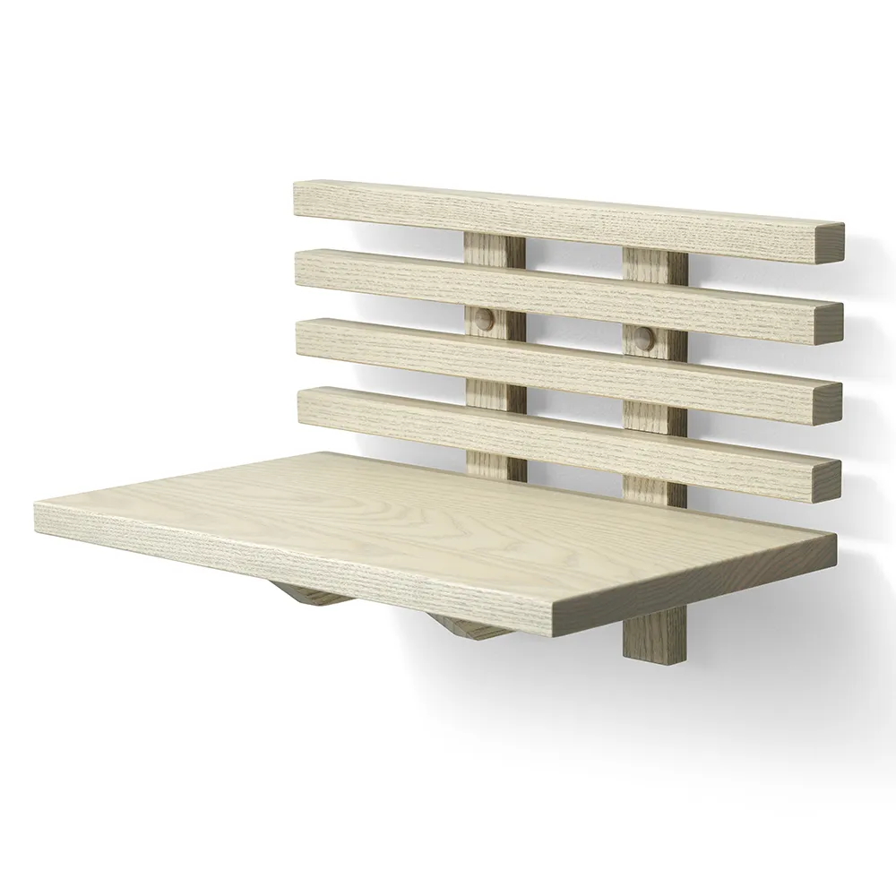 Zece Nachttisch Grau geölte Esche