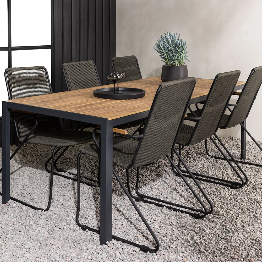 Bois Esszimmerstuhl Dunkelgrau 2er-Pack