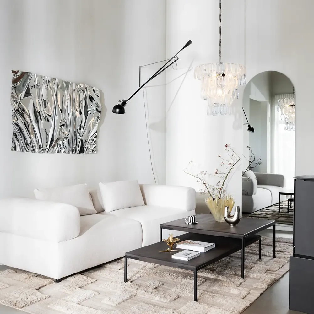 Falkner Sofa 3-Sitzer Stoff Oscar hellbeige