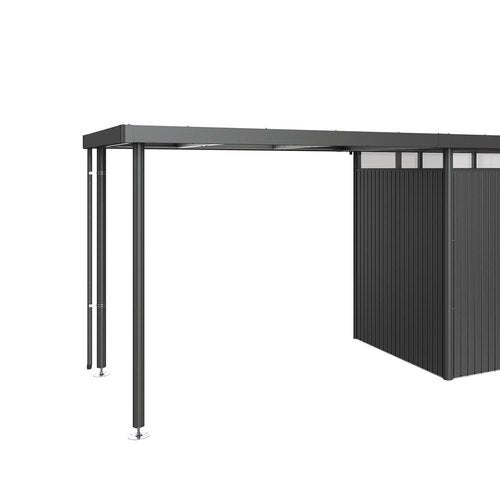 Highline Seitendach Gerätehaus Größe h2 metallic dunkelgrau Biohort