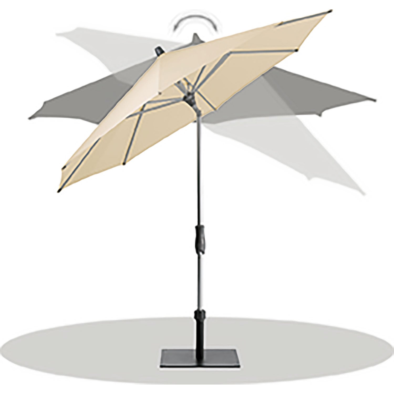 Alu-twist sonnenschirm 330 cm #151 ash 