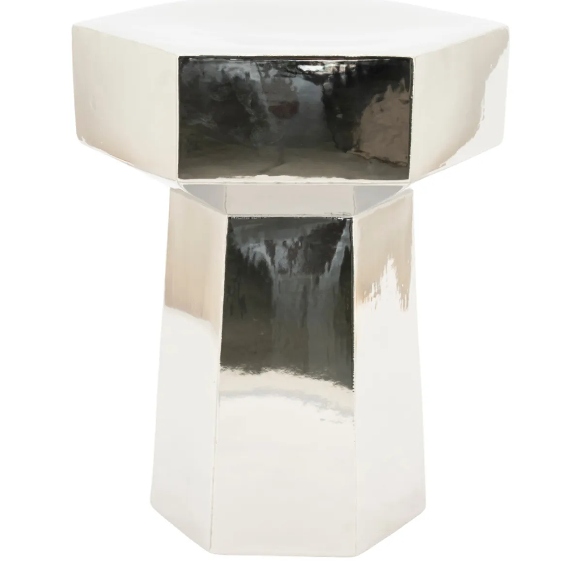 Axis Beistelltisch 36x31,3x43 cm Steingut Silber