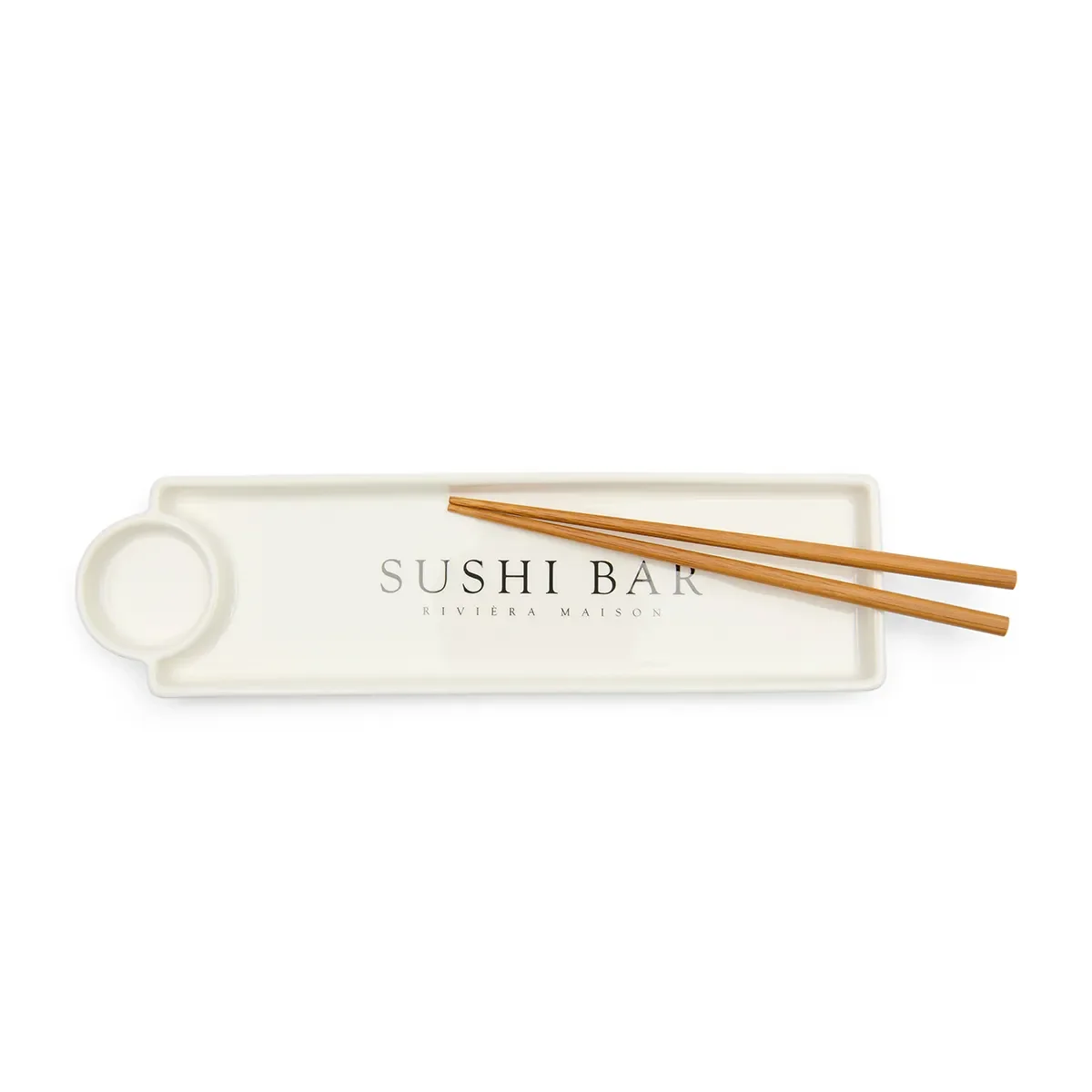 Teller Sushi Bar mit Stäbchen