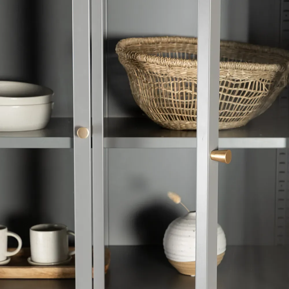 Bakal Vitrinenschrank Hellgrau