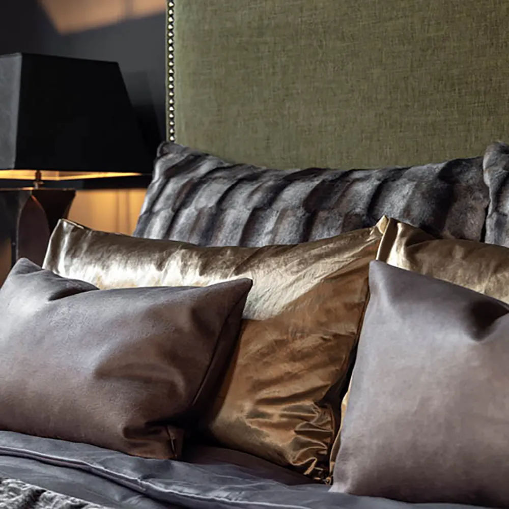  BELMONT Kissenbezug Grey/Simply Greige mit gewebter Rückseite 60x60 cm