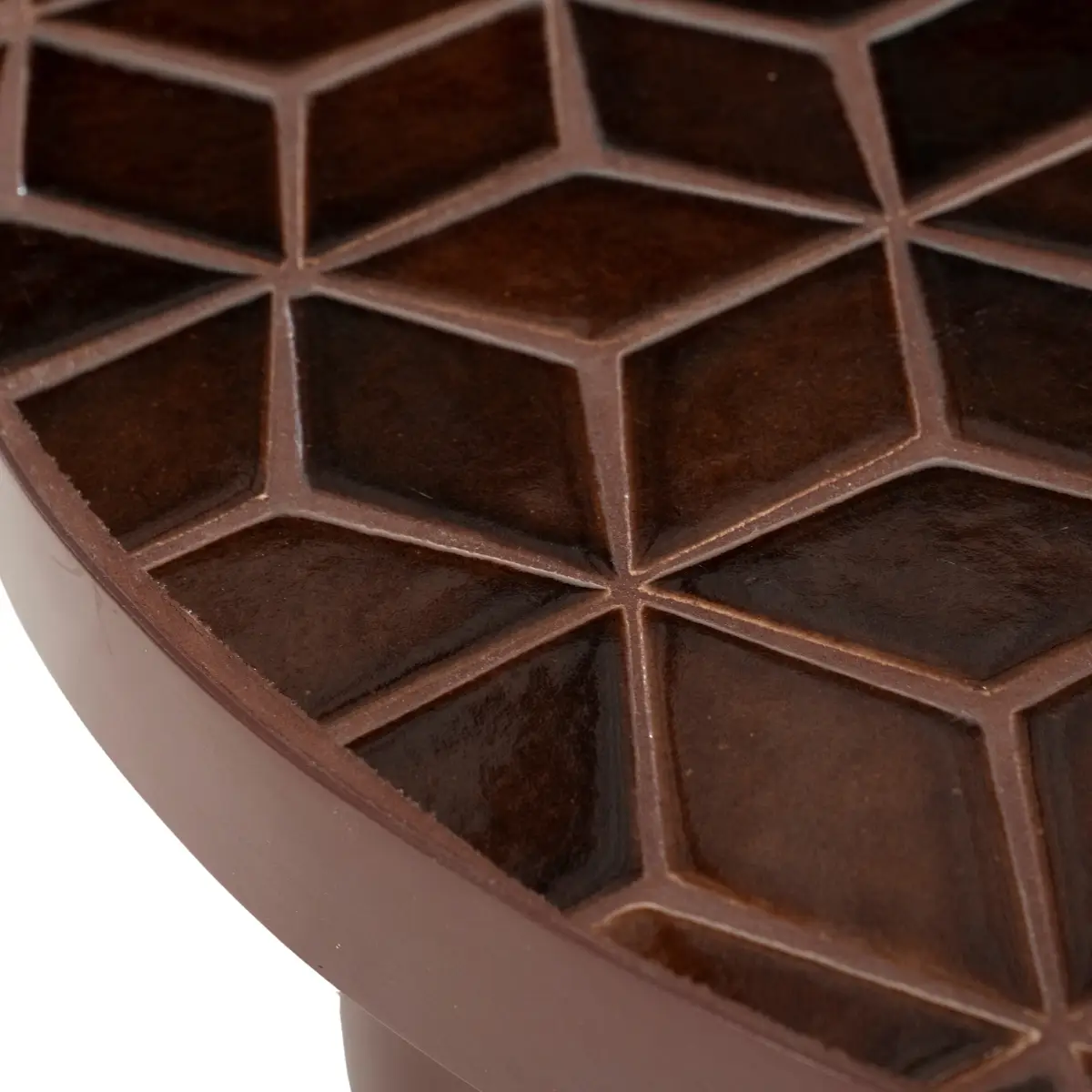 Couchtisch Patterna mit Mosaikplatte, rot