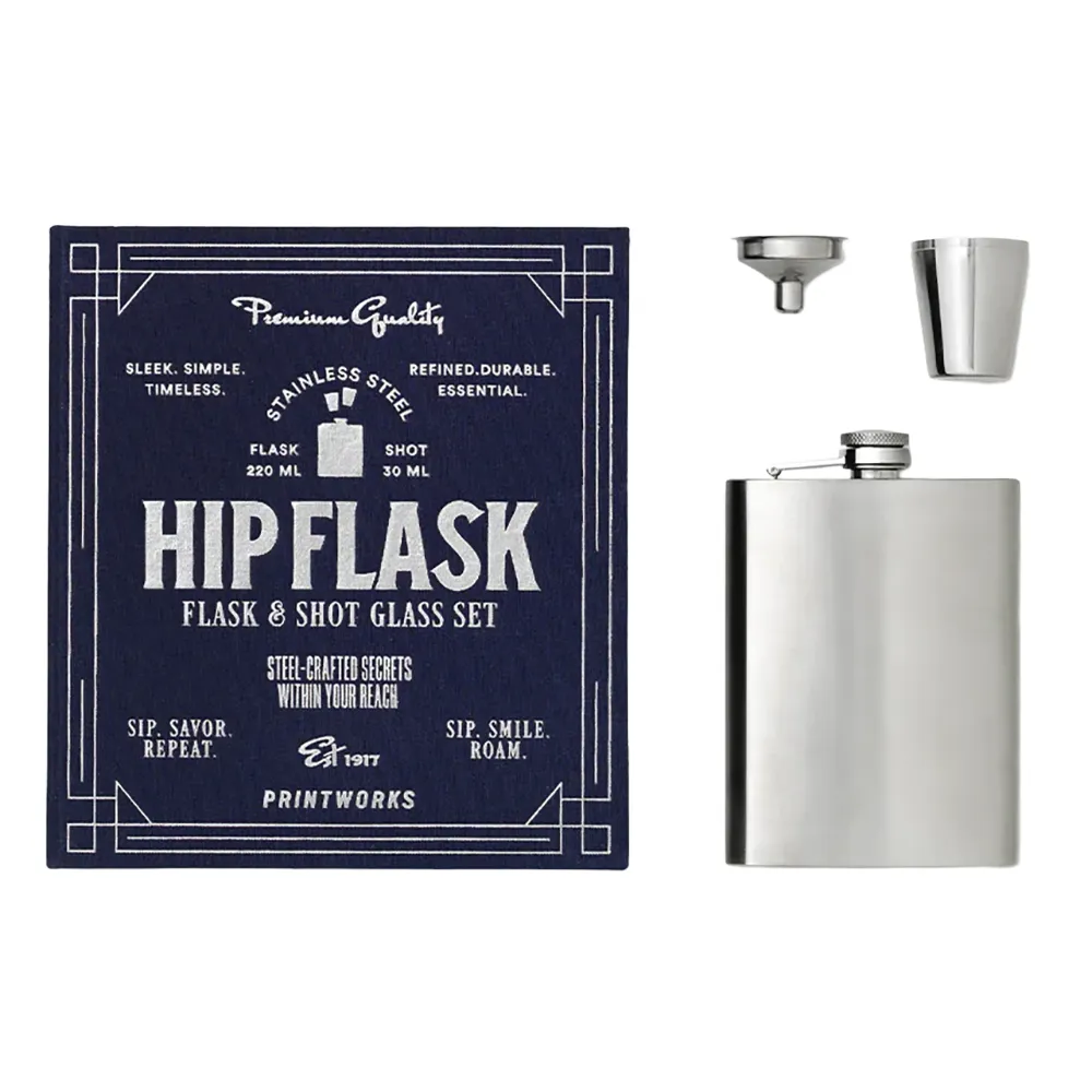 The Essentials - Hip Flask Dark Blue