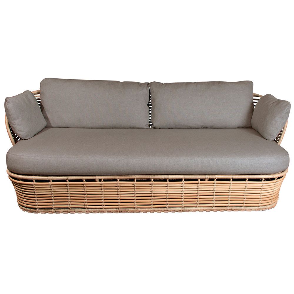 Lounge Sofa Basket Natürliche künstliche Wicker Inkl Licht Airtouch Kissen Set