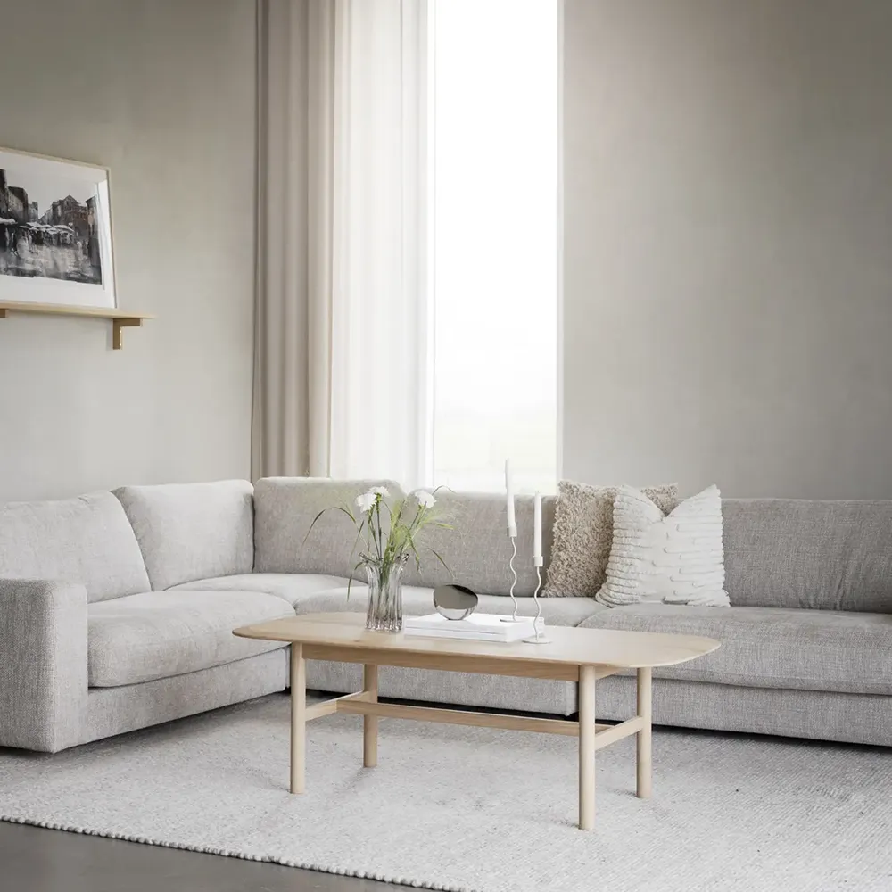 Duncan Ecksofa 2+3-Sitzer Stoff Robin hellgrau