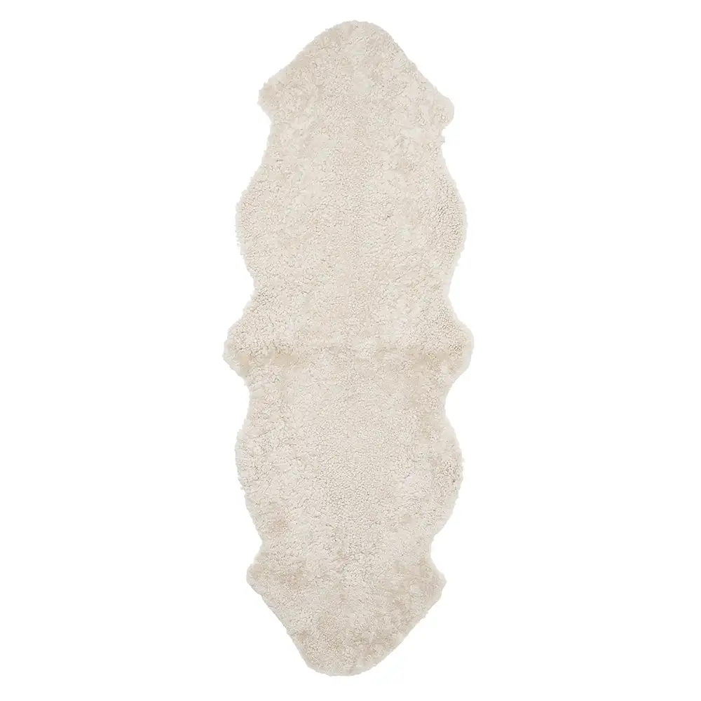 Curly Schafsfell doppelt 60x180 cm Beige moonlight
