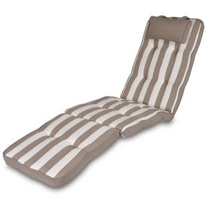 Woodline Ruhesessel kissen Taupe gestreift