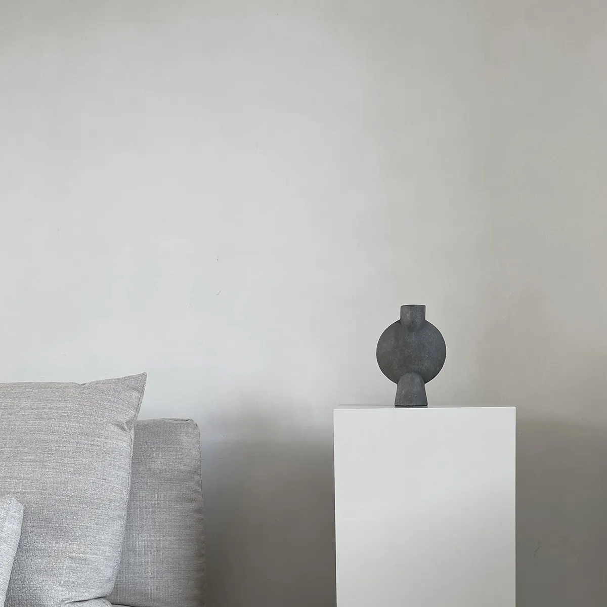 Handbemalte Vase Sphere Bubl Mini Dark Grey H19 cm