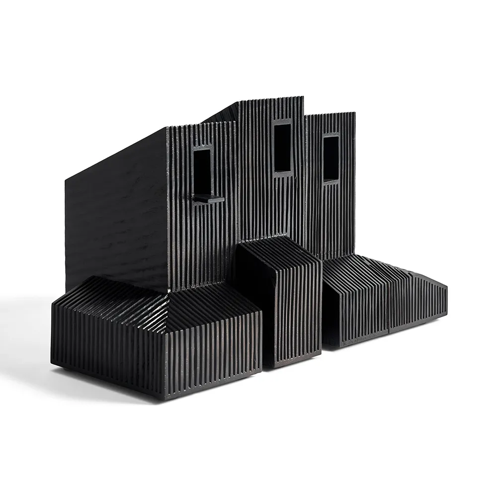 Modern Farmhouse dekoration aus schwarz lackiertem Mahagoni