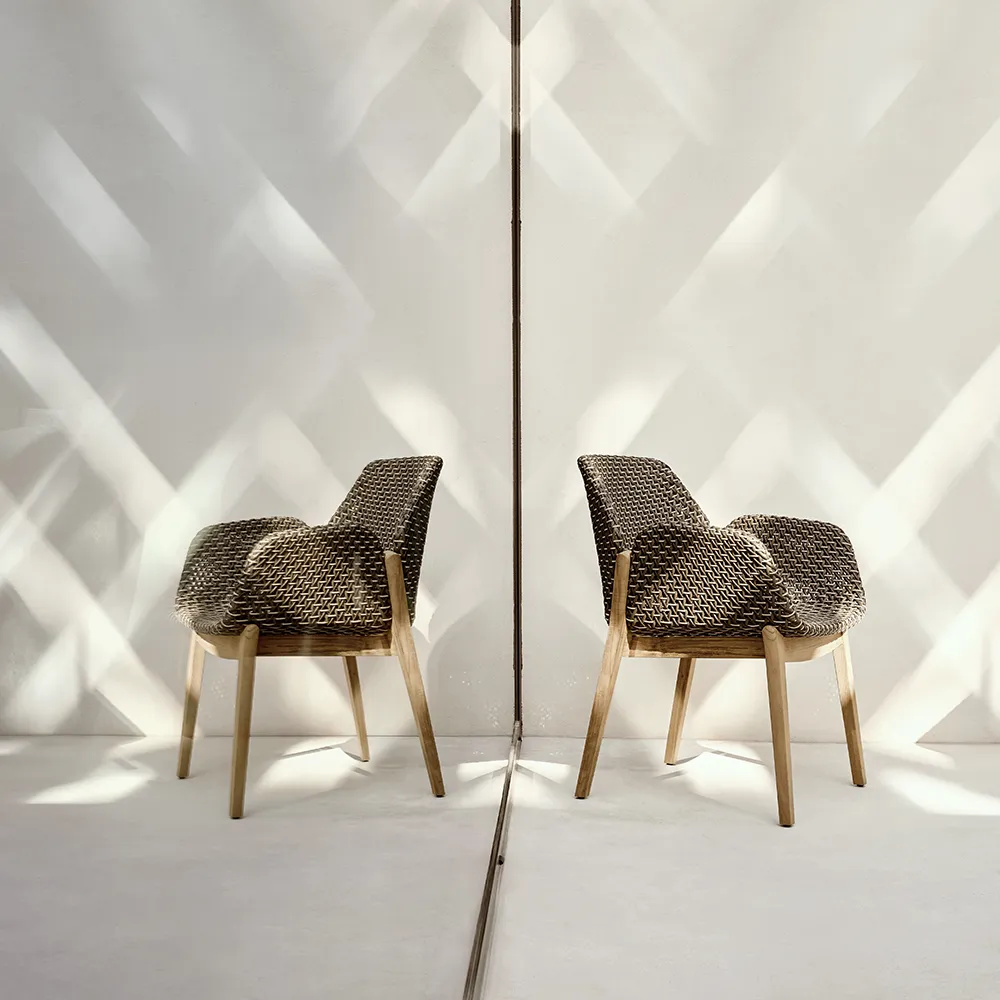 CALADIO Armlehnstuhl DF3 teak 0205 salak 0240