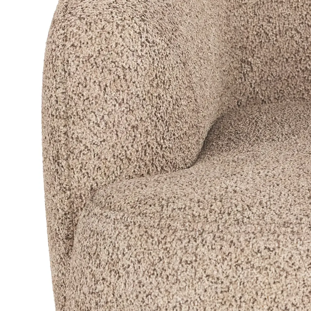 Dermot Drehsessel mit Schaukelfunktion und Stoffbezug Anna hellbeige