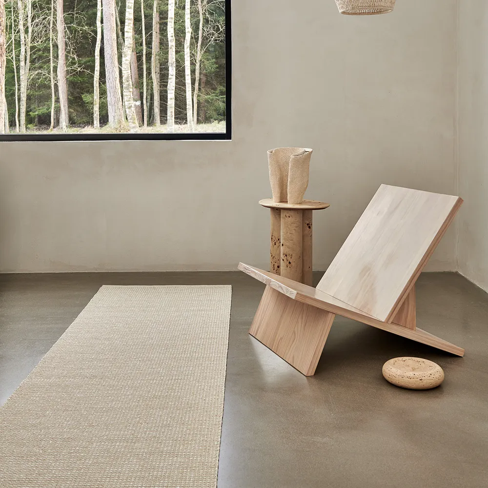 Emm teppich 70 x 180 cm Vanilla/White Metallic