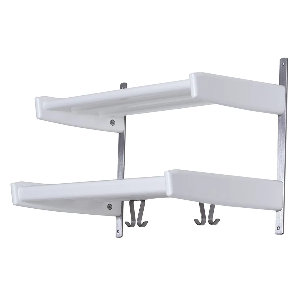 Meja Hutablage 59 cm 2 Einlegeböden Birke weiß lackiert