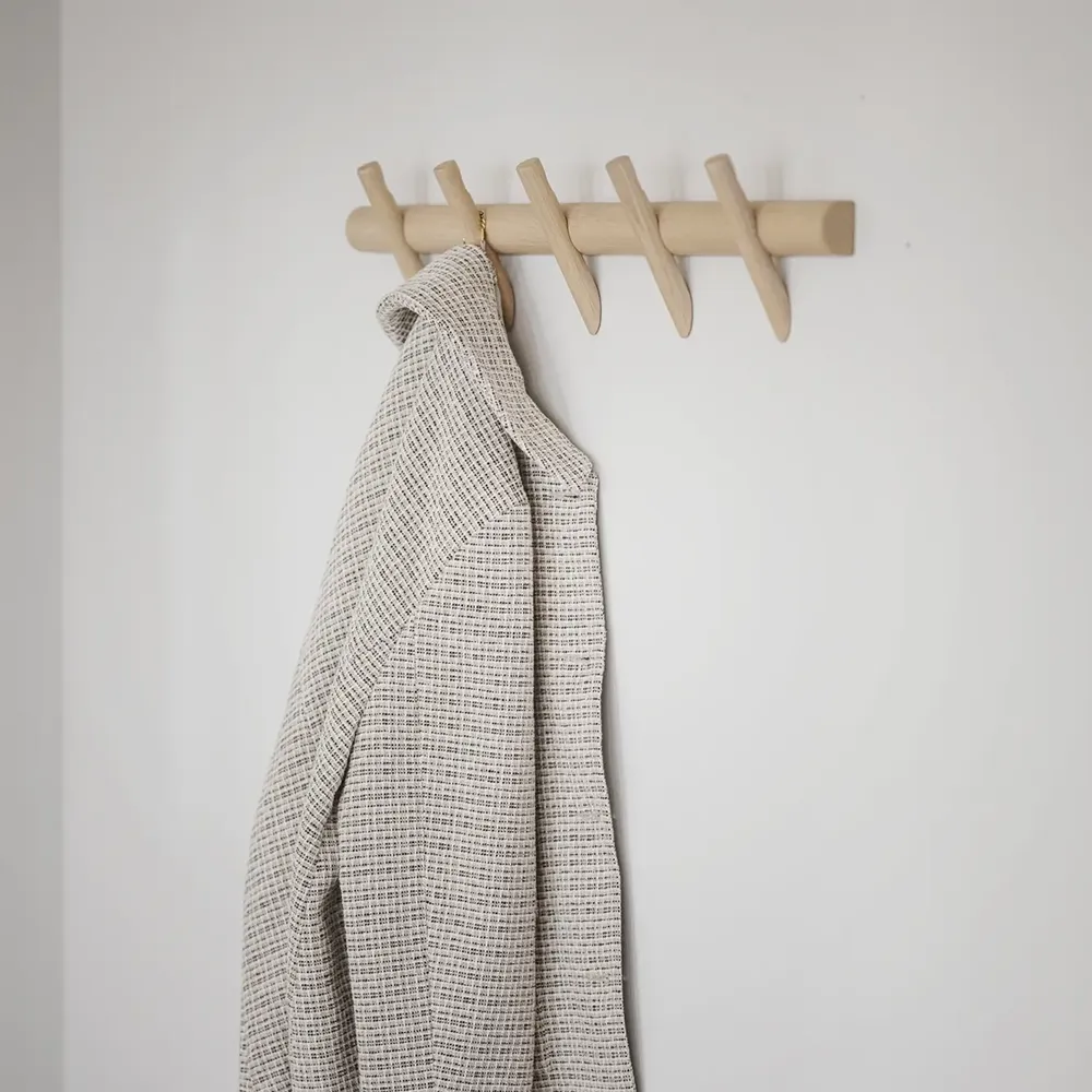 Hillmond Hakenleiste 65 cm weiß pigmentierte Eiche