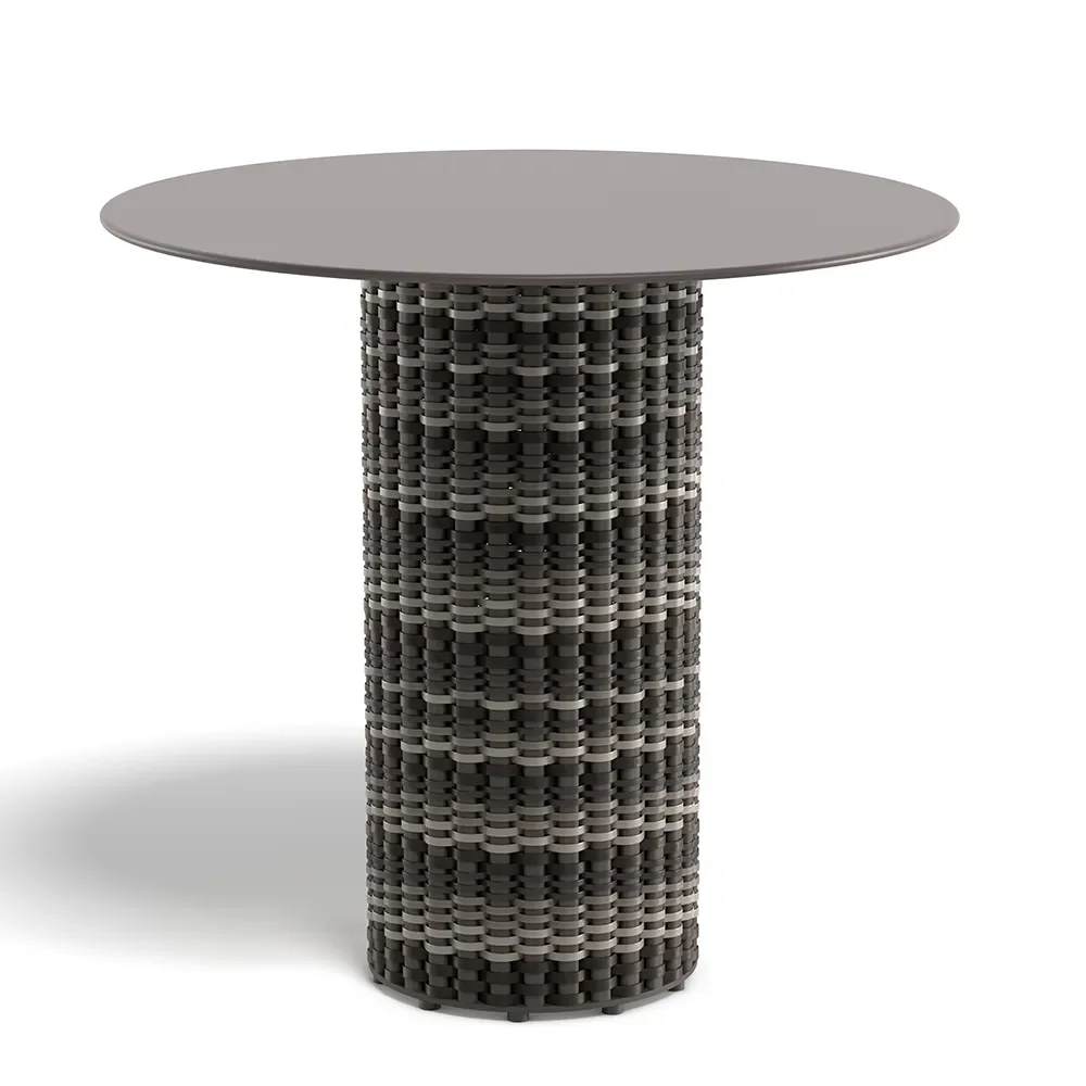 MYMI bistro Tisch, Ø 80 cm, HPL Tischplatte DHZ black pepper 0317 myezra 0249