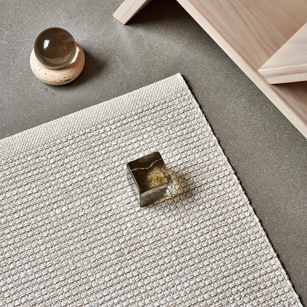 Emm teppich 70 x 120 cm Vanilla/White Metallic