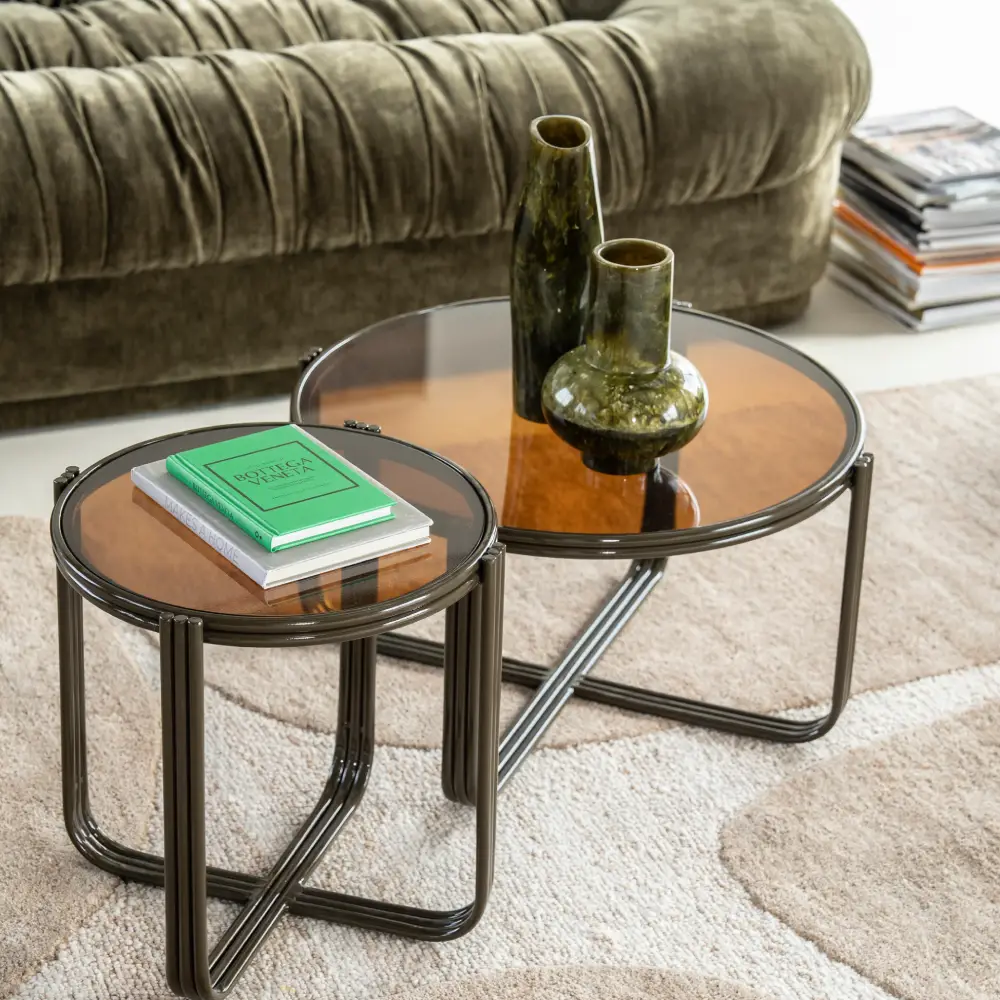 Groovy Beistelltisch – braun, 42,5 x 42,5 x 42,5 cm