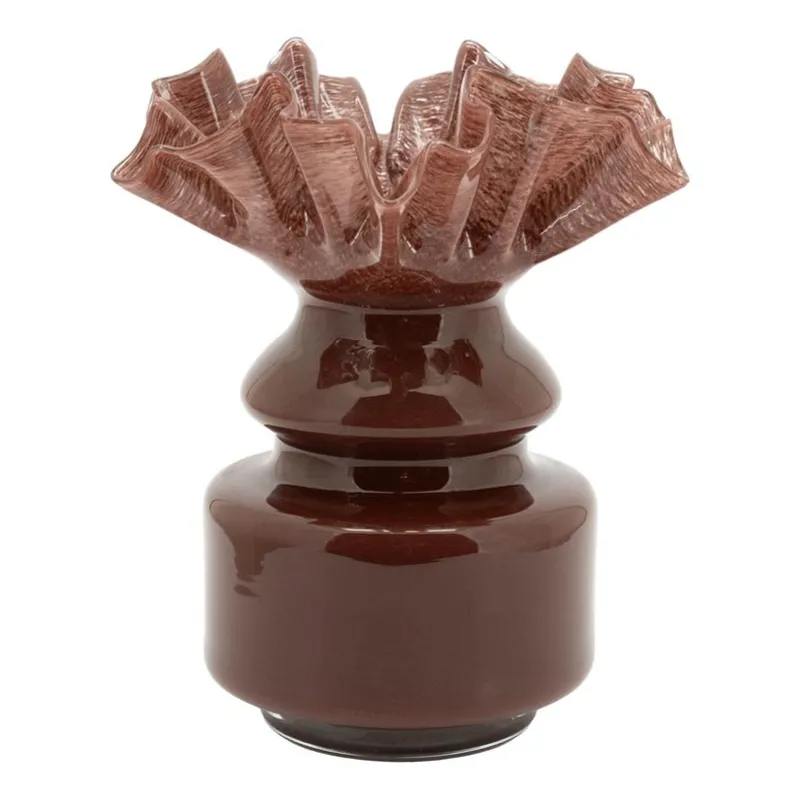 Baia 2 Vase 30x30x34 cm Glas Rot
