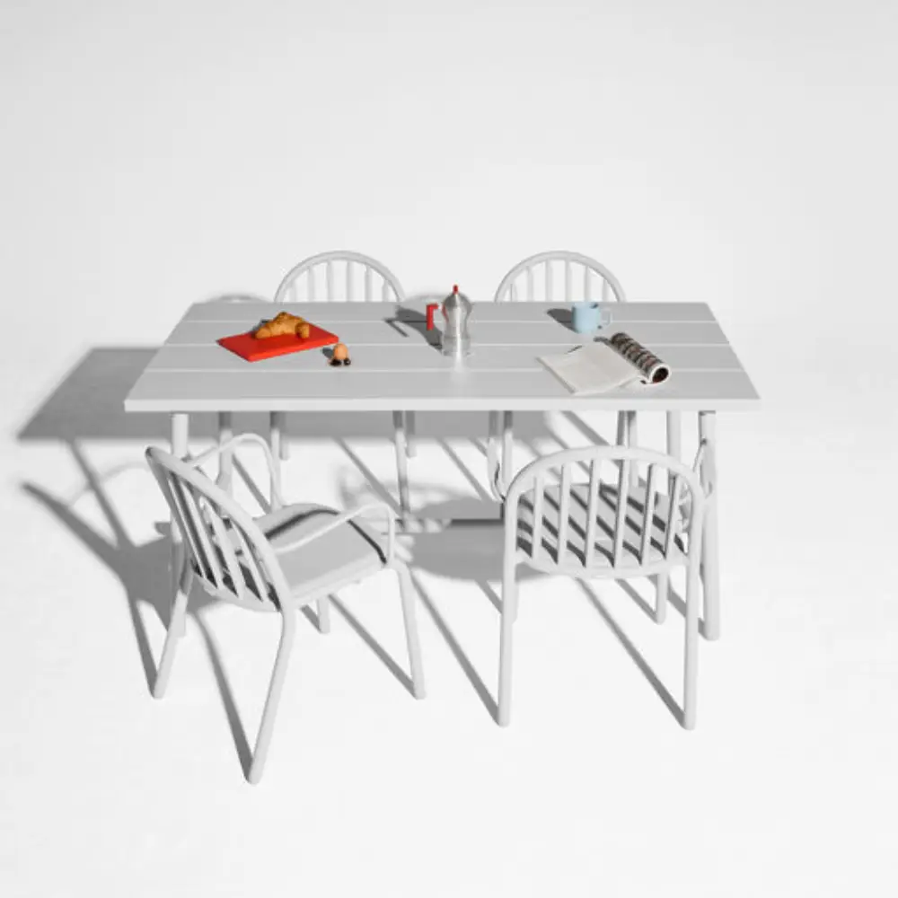 Fred's medium table Tisch im Freien light grey
